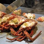 鉄板焼 石狩 - 活伊勢海老の雲丹焼き