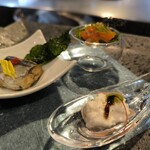 鉄板焼 石狩 - 前菜盛り合わせ