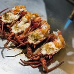 鉄板焼 石狩 - 活伊勢海老の雲丹焼き