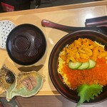 丼 あて 酒 えだかん - バフンウニいくら丼