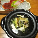 比良山荘 - 岩魚と茸の土鍋仕立て