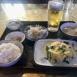 中華料理 香満園 - 日替わり　ニラ玉定食　¥700-