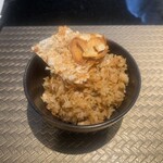 鉄板焼 石狩 - お連れ様のガーリックライス