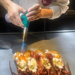 鉄板焼 石狩 - 炙ります