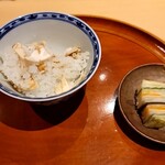 銀座 しのはら - 松茸ご飯と香の物