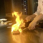 鉄板焼 石狩 - フランベ