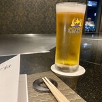 鉄板焼 石狩 - 生ビール