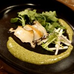 ウエストパパ - 鮑のアオサ風味のソース