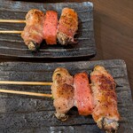 やきとり虎 - 牡蠣の肉巻き