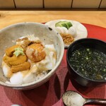 天ぷら もっこす - うに玉子ご飯