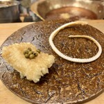 天ぷら もっこす - 〆たばかりの穴子、カンボジアの胡椒の実