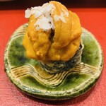 天ぷら もっこす - 雲丹の細巻と生雲丹