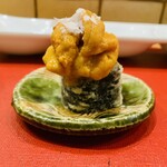 天ぷら もっこす - 雲丹の細巻と生雲丹