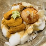 天ぷら もっこす - うに玉子ご飯