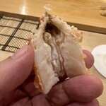 鮨 しゅん輔 - 車海老の頭の裏側です