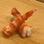 鮨 しゅん輔 - 車海老はシャリ無しを選択