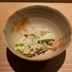 鳥匠いし井ひな - 鶏そぼろの釜炊きご飯（〆追加、少なめ）