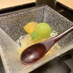 銀座焼とり 京丹波 - フルーツのコンポート