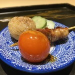 銀座焼とり 京丹波 - ちょうちんとミニ焼きおにぎり