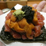 天婦羅 みやしろ - 目も眩む食材　下には海苔