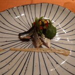 トラットリア ダ ジャコモ - 燻製サンマのカルパッチョ