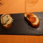 トラットリア ダ ジャコモ - フォアグラとトマトのカナッペ