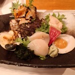 はまぐり庵 - 貝造り三種盛り