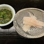 道人 - カワハギとカワハギの肝ポン酢