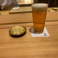鮨 匠海 - 生ビールでスタート。
