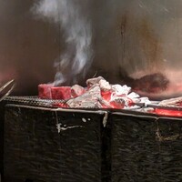 銀座 kappou ukai 肉匠 - 座席にまで熱が伝わってきます