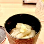 味ひろ - 芋茎の吉野煮　いりこ出汁　生姜をきかせて