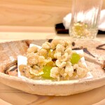 味ひろ - 鱧の皮のアラレと銀杏　食感が楽しい♫