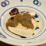 新日本料理おぶね - 蒸し物 越前直送浜茹で紅ズワイ蟹と信州松茸