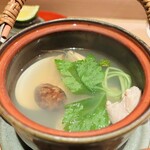 新日本料理おぶね - 止椀 信州長野松茸と地蛤の土縄蒸し