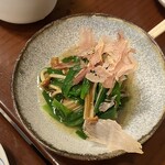 花坊 - ニラと茶エノキのおひたし