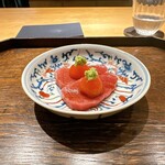 御料理 ふじ田 - 向付②：トロ＆玉﻿ ﻿ 