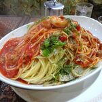 アーモンド - ボンゴレロッソ（大盛）1,100円（ドリンク付き）