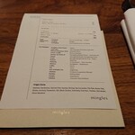 mingles - メニュー (裏)