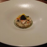 mingles - もち米のリゾット、蟹、トマト、胡麻油、キャビア