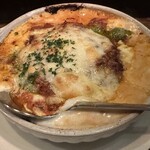 めがねNONNO - ラザニアのパスタは緑のほうれん草