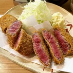 とんかつ野崎 - 特選松阪牛 牛ヒレカツレツ 定食 3900円