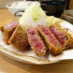 とんかつ野崎 - 特選松阪牛 牛ヒレカツレツ 定食 3900円
