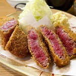 とんかつ野崎 - 特選松阪牛 牛ヒレカツレツ 定食 3900円