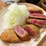 とんかつ野崎 - 特選松阪牛 牛ヒレカツレツ 定食 3900円