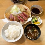 とんかつ野崎 - 特選松阪牛 牛ヒレカツレツ 定食 3900円