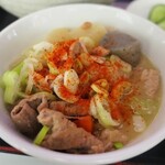 須田うどん - もつ煮込セット