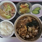 須田うどん - もつ煮込セット