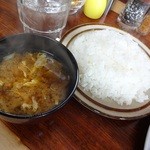 馬場南海 - 定食にはご飯と味噌汁