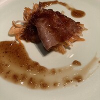 鉄板焼　銀明翠 銀座 - トリュフ風味肉野菜巻き
