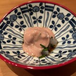 鮨 久保田 - カワハギの肝ソースかけ